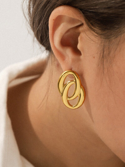 Mrithi Bold Studs Stainless steel Anti Tarnish