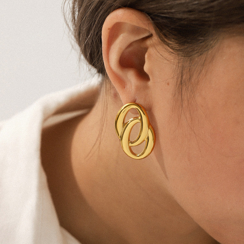 Mrithi Bold Studs Stainless steel Anti Tarnish
