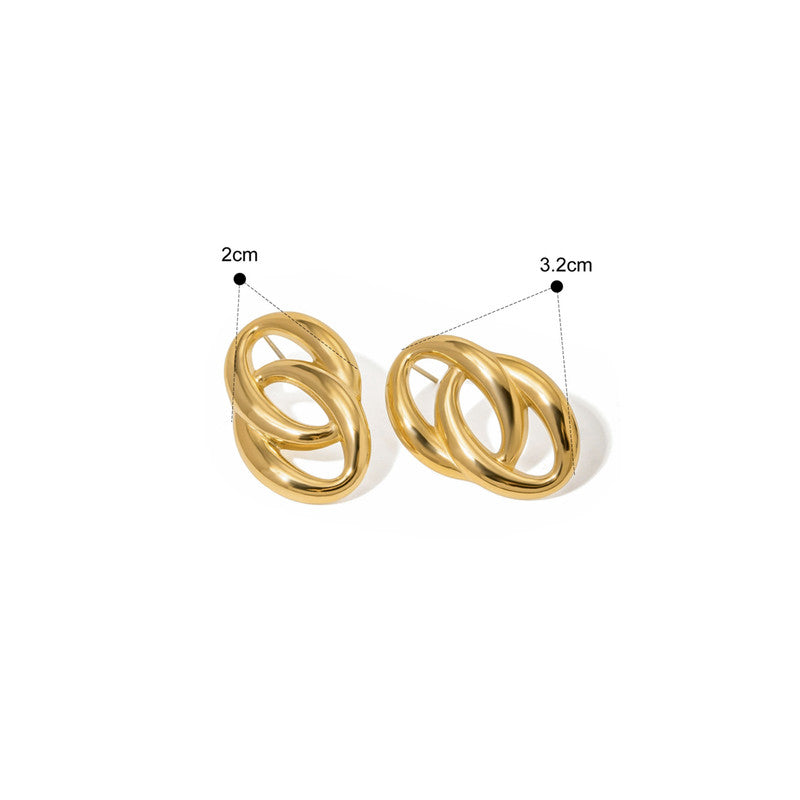 Mrithi Bold Studs Stainless steel Anti Tarnish - Image 5