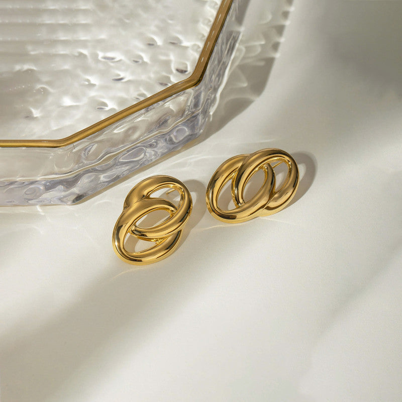 Mrithi Bold Studs Stainless steel Anti Tarnish - Image 4