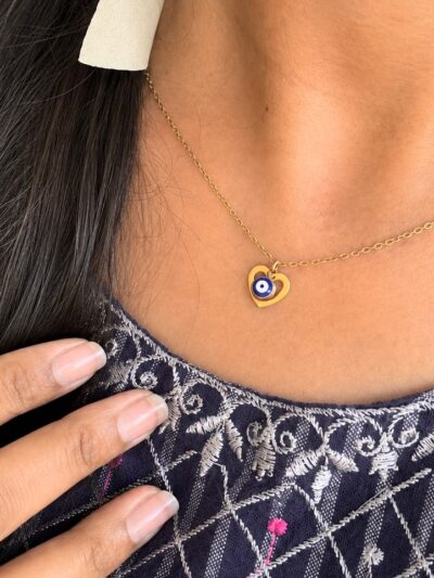 Love Lock Evil eye Pendant