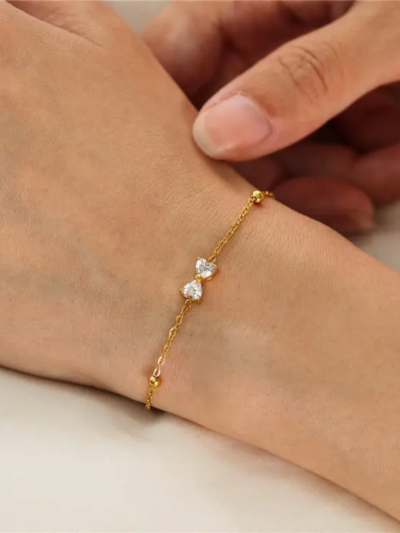 Dual heart zirconia Bracelets